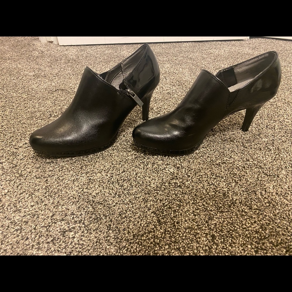 Black zip up ankle boot